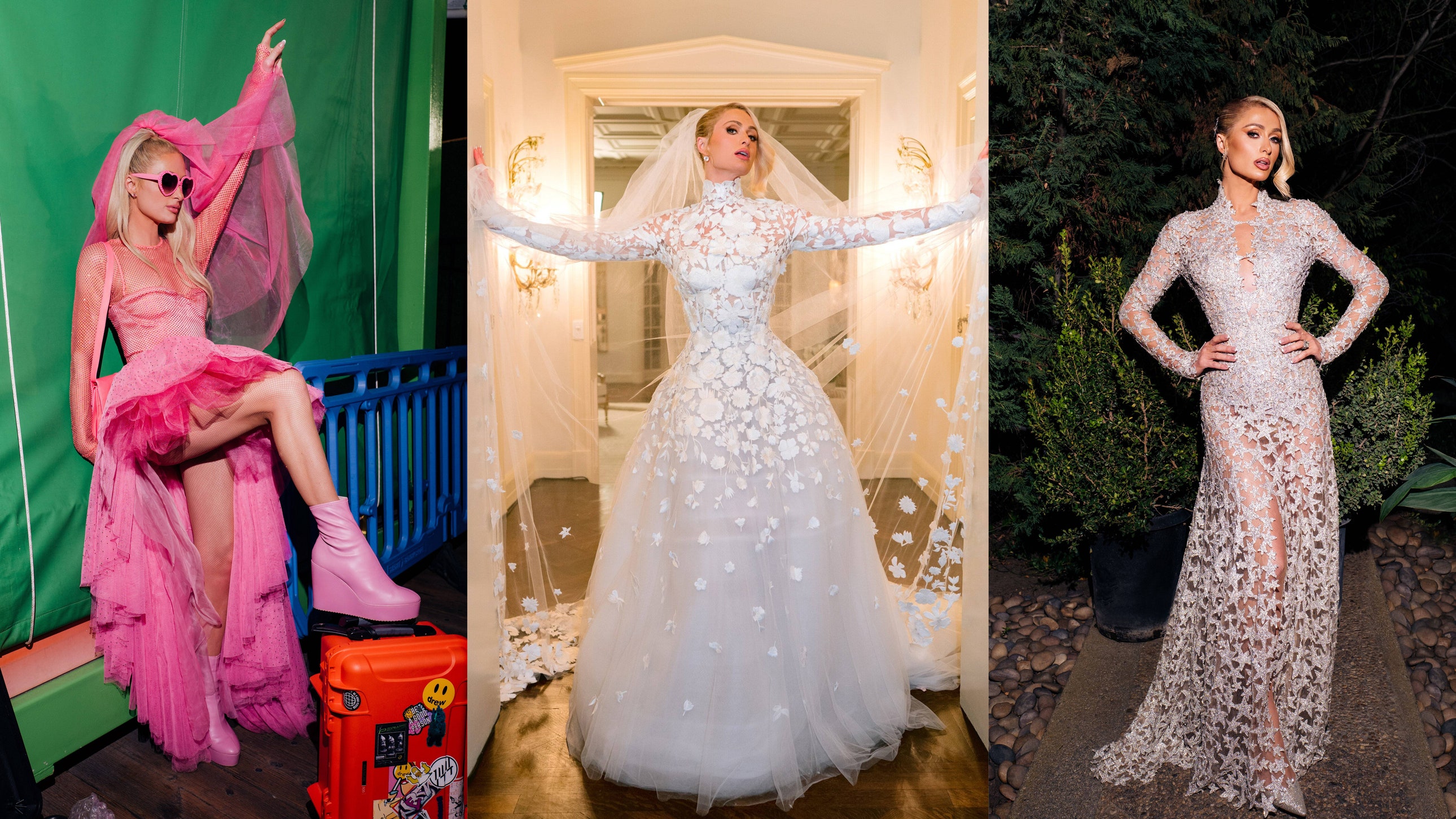 Every Single Dress Paris Hilton Wore During Her Marathon Wedding Weekend
