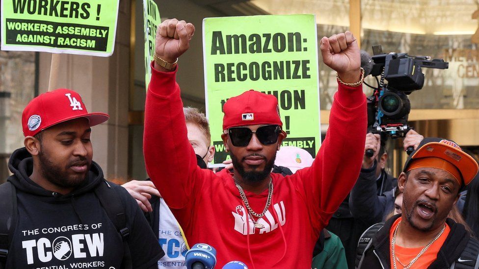 Amazon workers win battle to form first US union