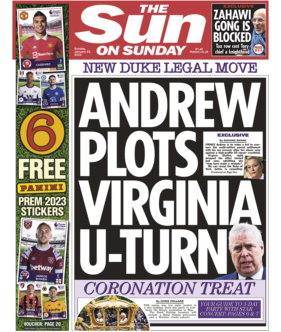 Britain’s Newspaper headlines: King's 'coronation treat' and Zahawi tax 'error'